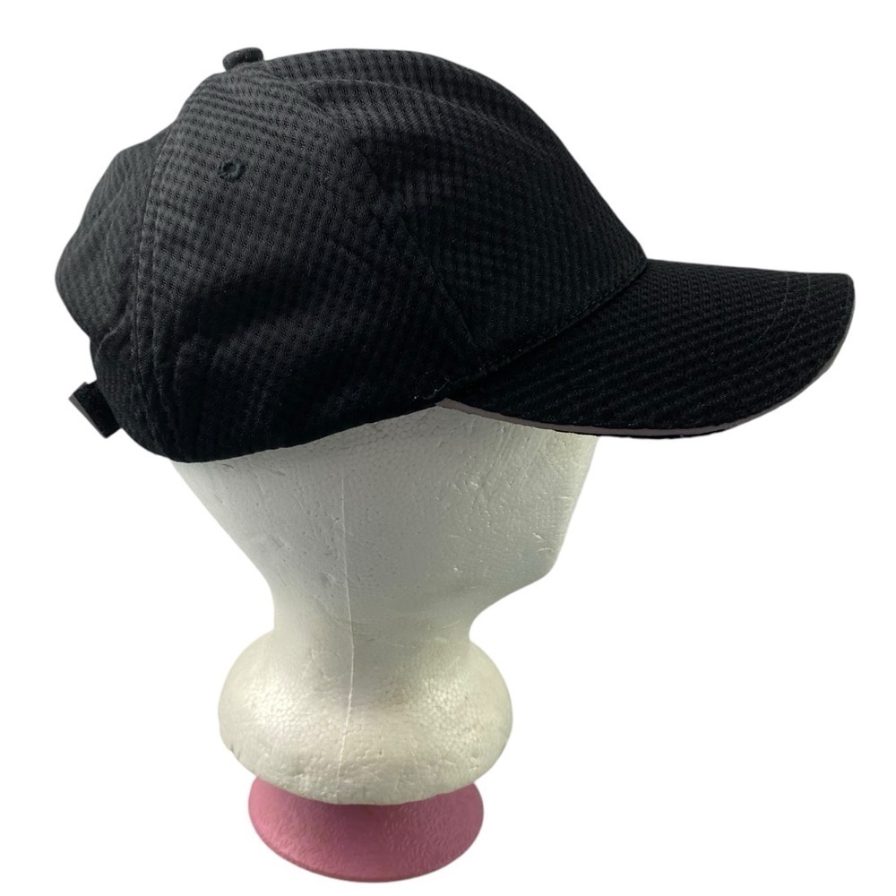 Black athletic vented reflective baseball sporty hat